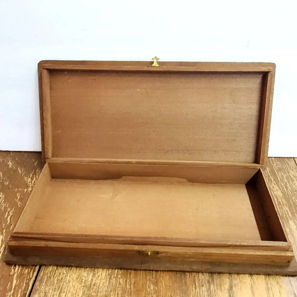 Vintage Johnston's Candies Wooden Chocolate Box Antique Advertising Decor